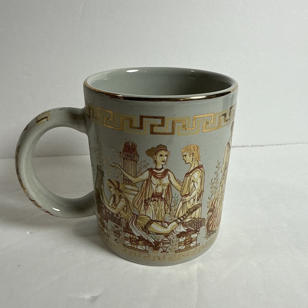 Vintage Goddess Made In Greece 24k‎ Gold Coffee Cup